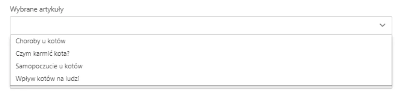 Zdjęcie 5 W widoku ustawień mamy możliwość wyboru artykułów które chcemy dodać.